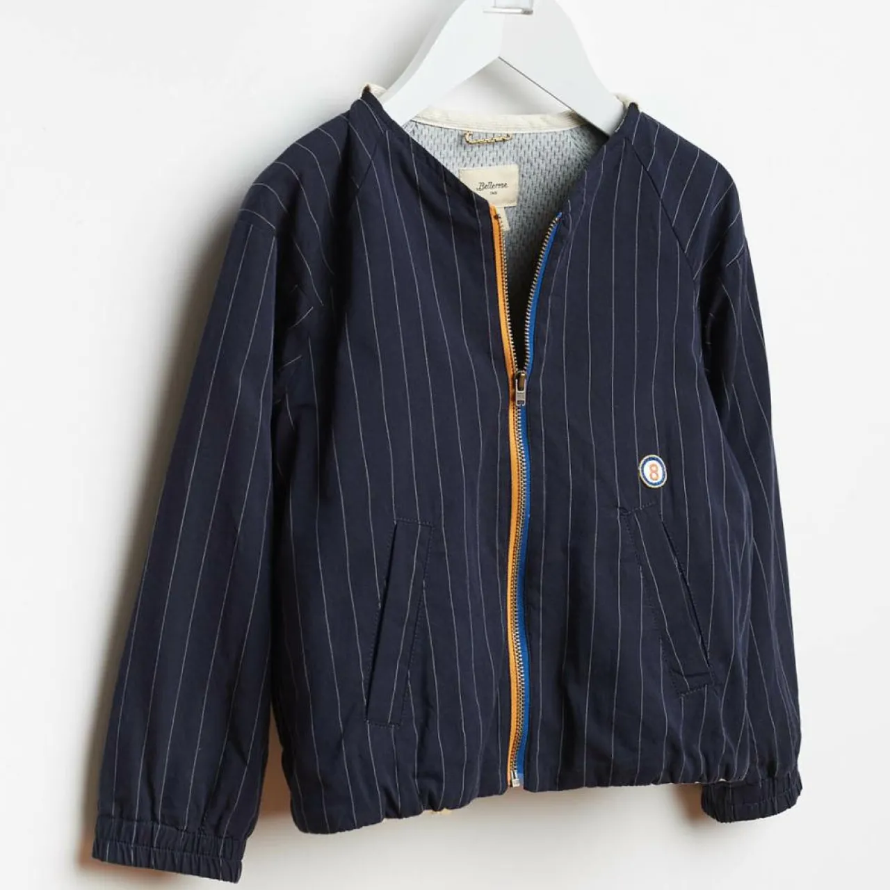 Veste Looper en Coton rayée bleu nuit