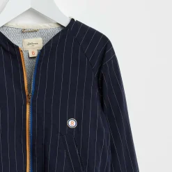 Veste Looper en Coton rayée bleu nuit