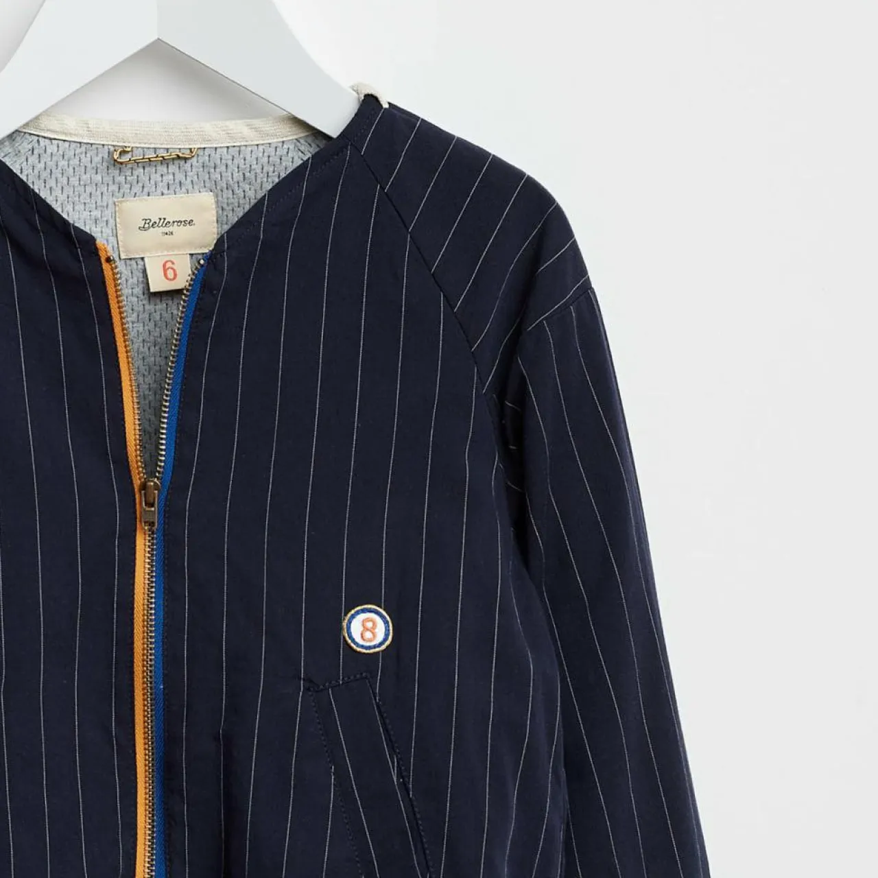 Veste Looper en Coton rayée bleu nuit