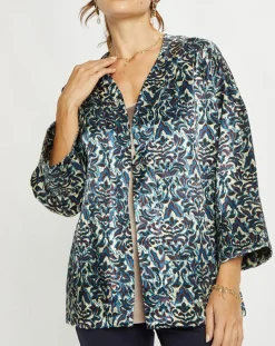 Veste Lou imprimée bleue