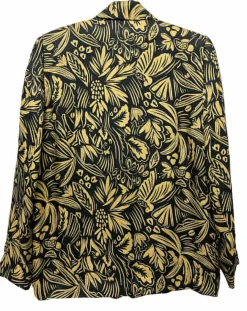 Veste Louise satinée imprimée jaune