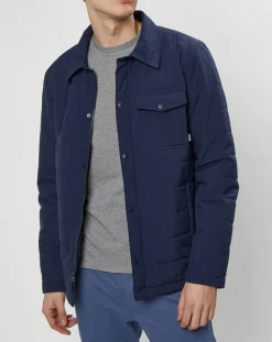 Veste Ltwt Padded Recycled Street bleu marine
