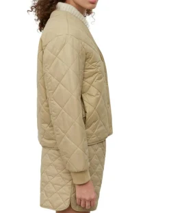 Veste Matelassée à Boutons camel