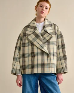 Veste oversize en Laine mélangée Voltaire beige/marron