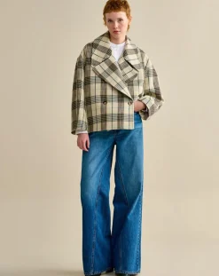 Veste oversize en Laine mélangée Voltaire beige/marron