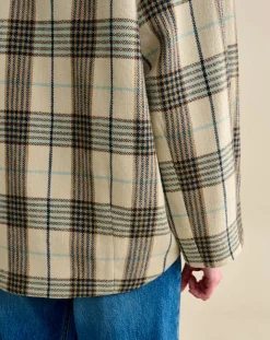 Veste oversize en Laine mélangée Voltaire beige/marron