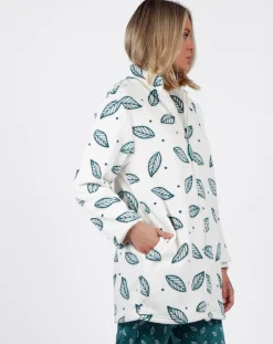 Veste polaire Flowers blanc/vert