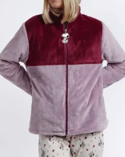 Veste polaire Love Is A Best Friend mauve