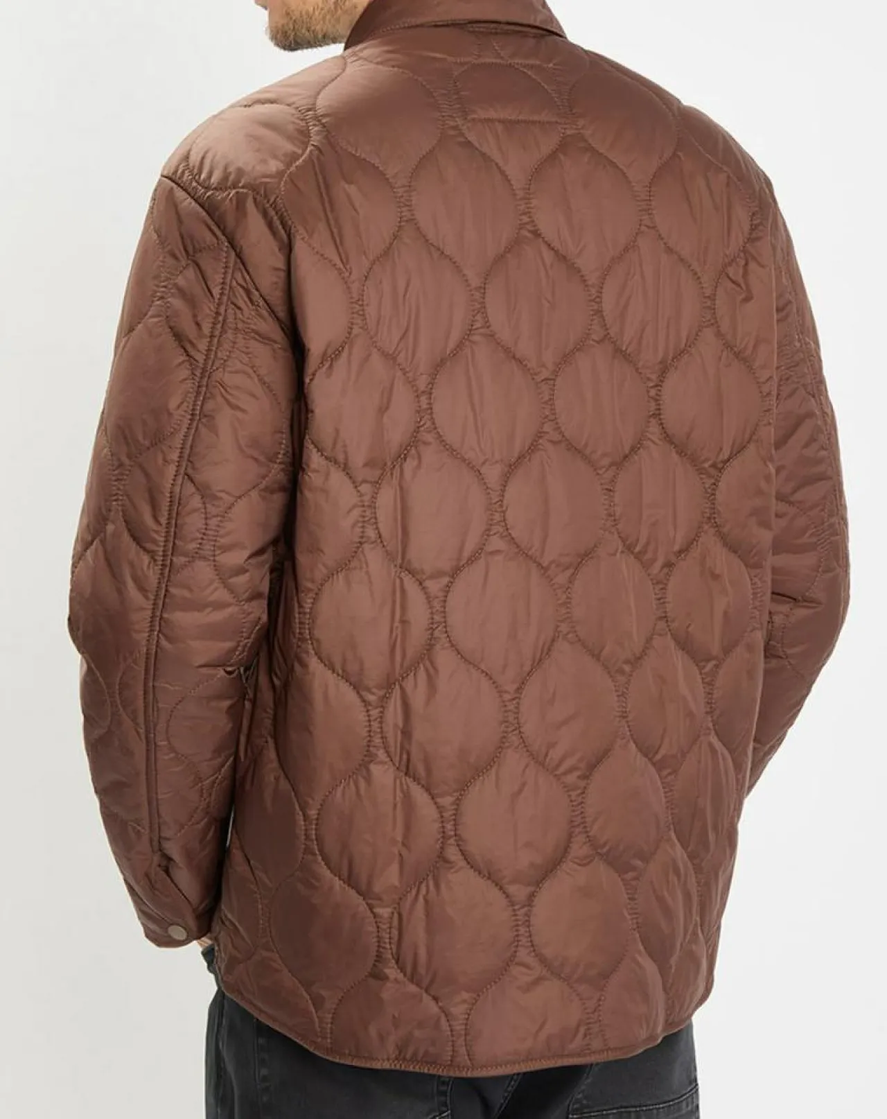 Veste Quilt double zip marron