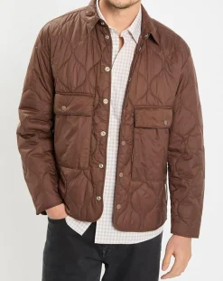 Veste Quilt double zip marron