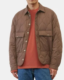 Veste Quilt double zip marron