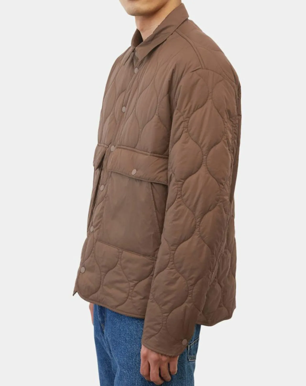 Veste Quilt double zip marron