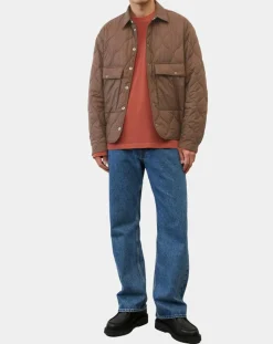 Veste Quilt double zip marron