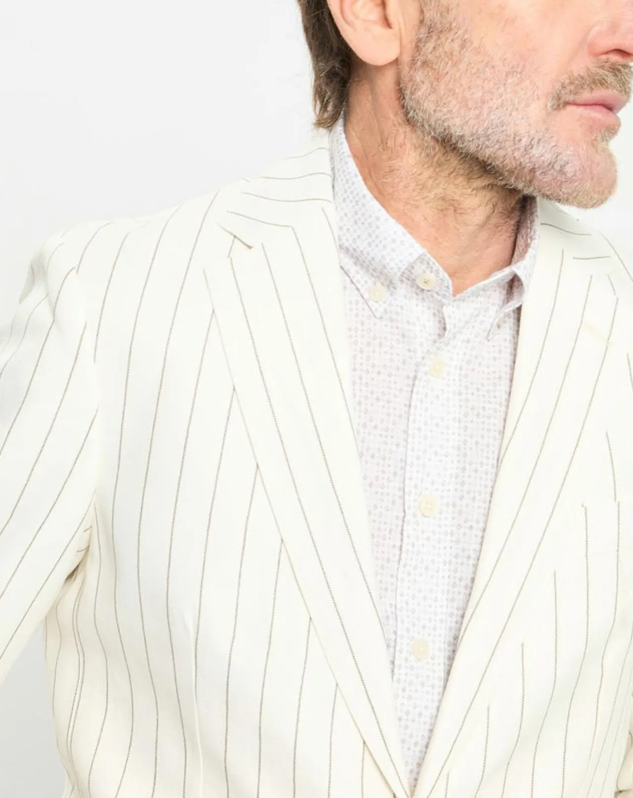 Veste rayée blanche