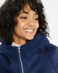 Veste réversible en Fausse Fourrure 315 Mont indigo