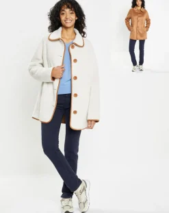 Veste réversible en Fausse Fourrure 309 Mont cannela white