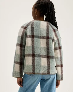 Veste réversible en Laine mélangée Hari rose/vert