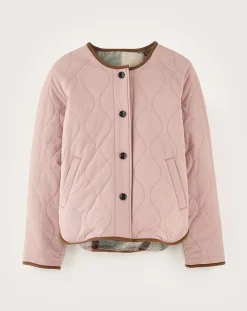 Veste réversible en Laine mélangée Hari rose/vert
