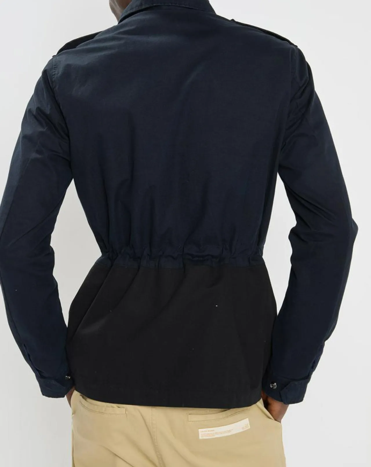 Veste Saharienne bicolore bleu/noir