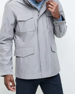 Veste Saharienne imperméable gris clair