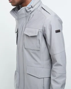 Veste Saharienne imperméable gris clair
