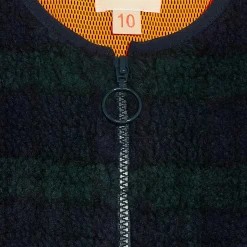 Veste sans manches Alas écossais écru/anthracite