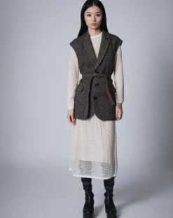 Veste sans manches en Laine mélangée Raymonde chocolat