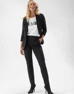 Veste Santa noir pois mordore