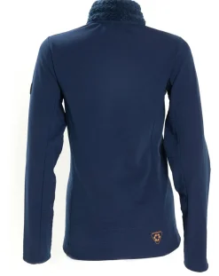 Veste seconde couche Stretch Lechaud fausse fourrure bleue