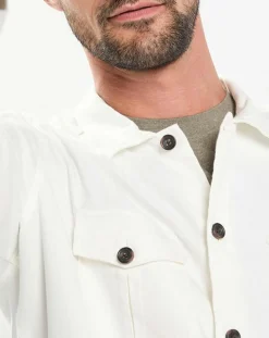 Veste Surchemise en Lin mélangé blanche