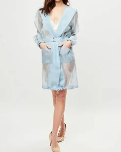 Veste transparente Esprit d'Atelier 100% Soie bleue
