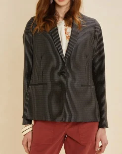 Veste Umami rayée noire