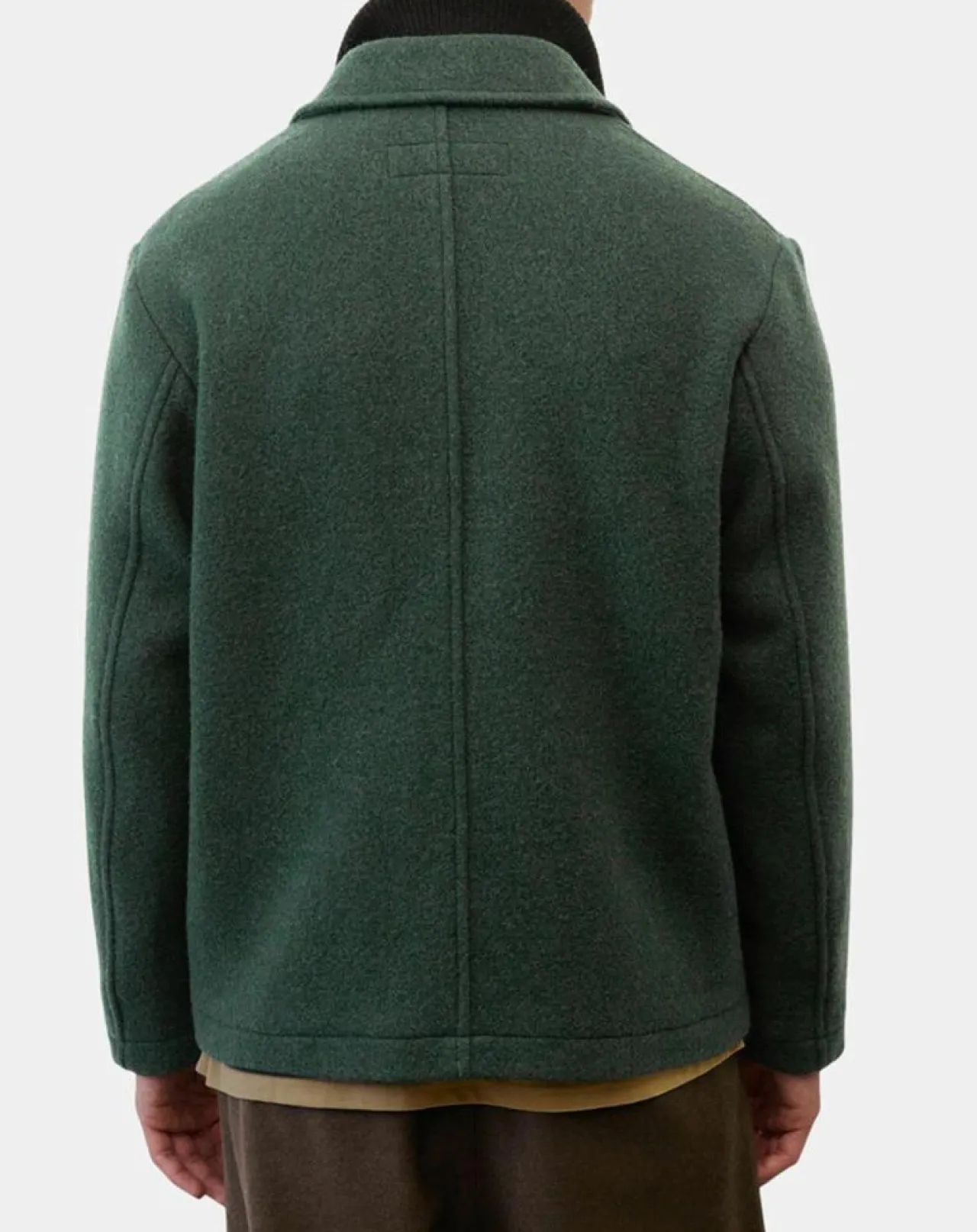 Veste worker en Laine mélangée Manteco verte