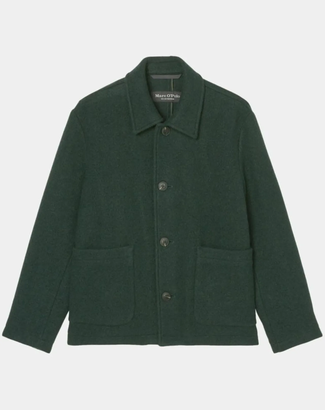 Veste worker en Laine mélangée Manteco verte