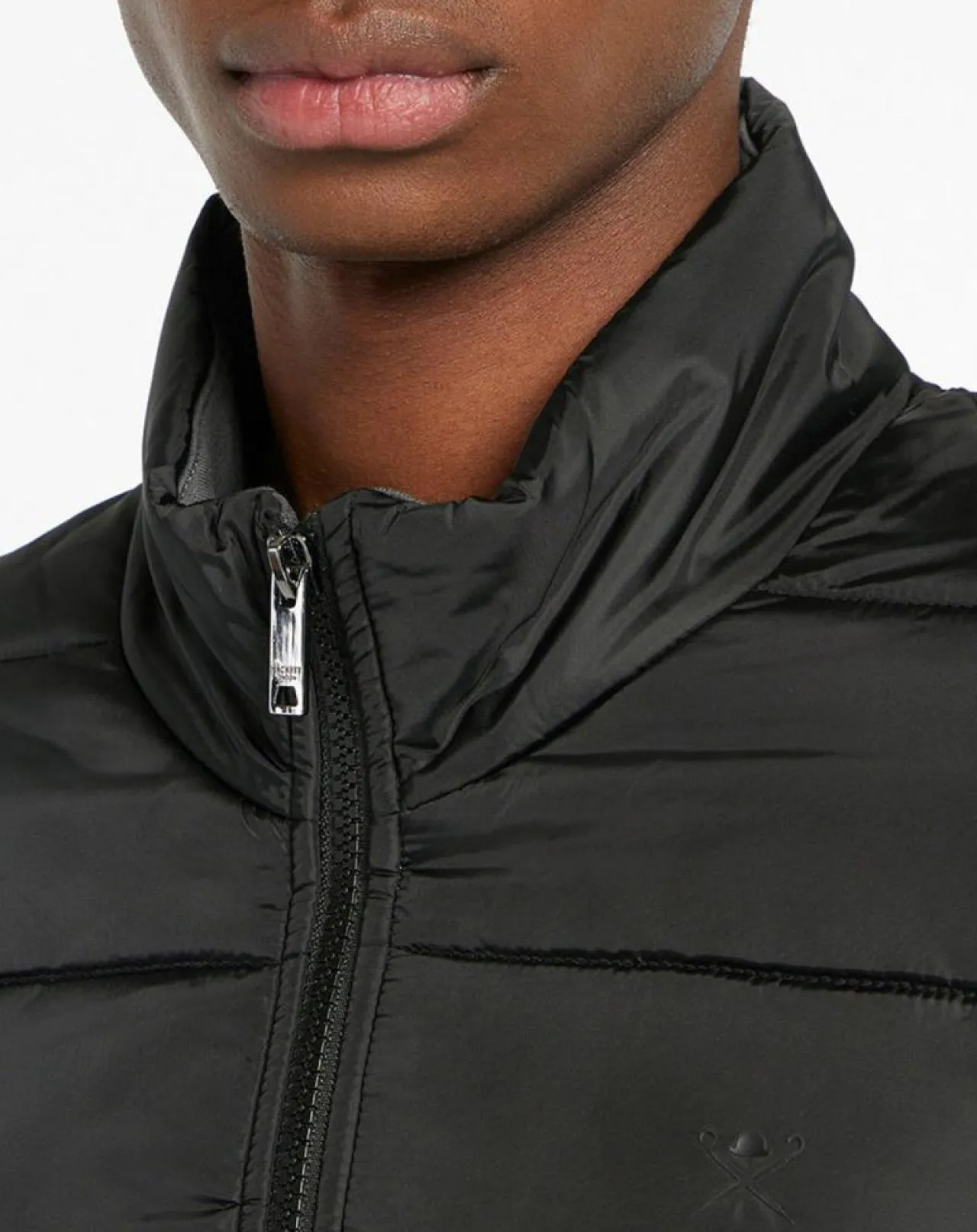 Veste zippée Bimatière noir/gris
